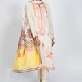 Zellbury Unstitched Lawn Collection Spring'22 Embroidered Shirt Shalwar Dupatta - Vanilla White - Jacquard Suit (WUC22E30471)