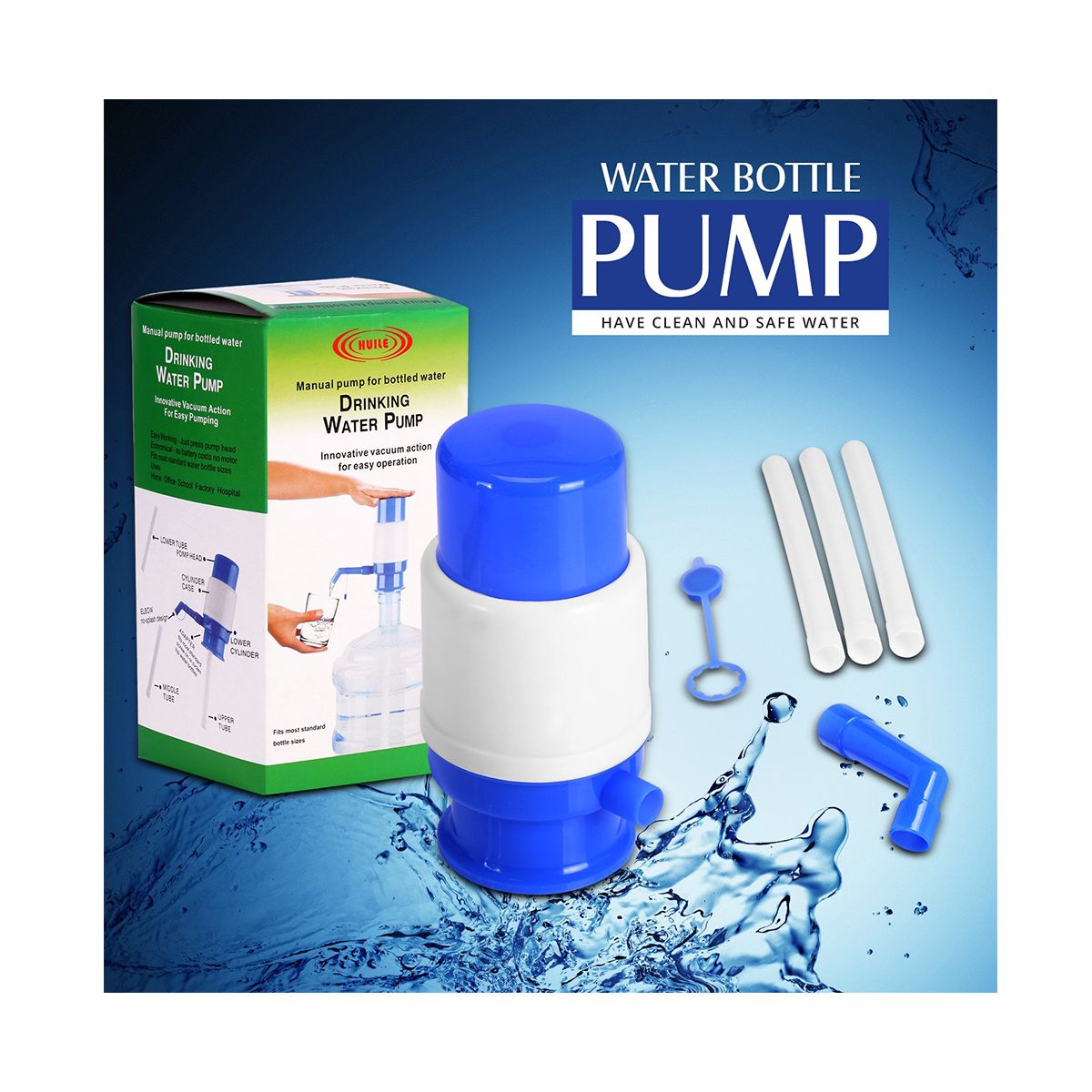 Huile Drinking Water Bottle Hand Pump -Big Size - My Store