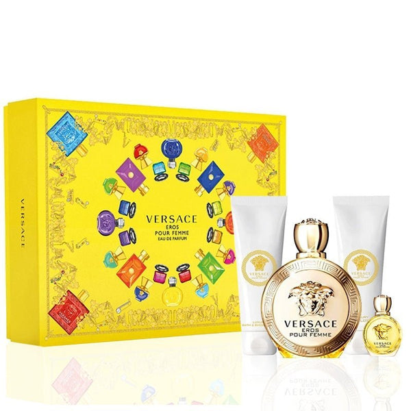 Versace Eros Pour Femme Set EDP 100Ml+EDP 5Ml+BL 100Ml+B&SG 100Ml