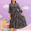Ochre Clothing-Boski Linen Printed Dress-OWLL-19