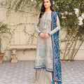 Ishya by Xenia Formals Embroidered Ladies Unstitched Chiffon Suit - NEEL-FIYA