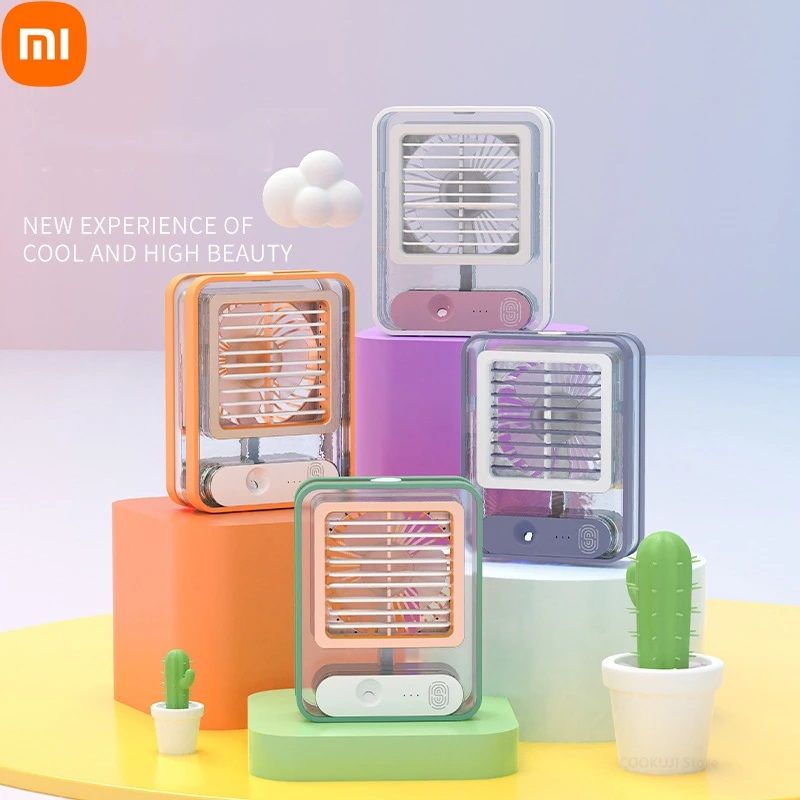 Humidifier Spray Fan Portable Fan USB Desktop Fan with Night Light for Summer Home Appliance - My Store
