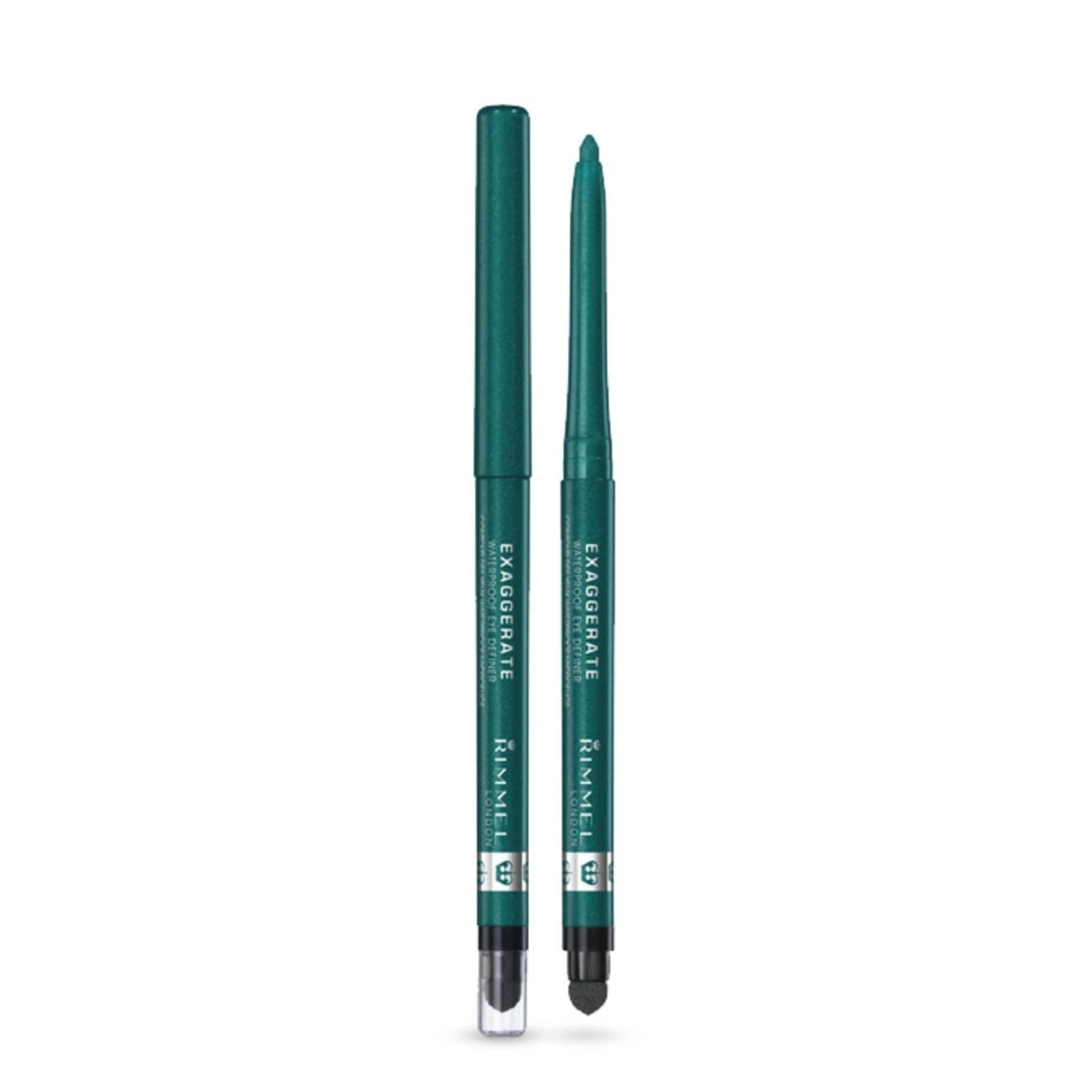 Rimmel Exaggerate Waterproof Eye Definer 250 Emerald Sparkle A Teal Green Shade