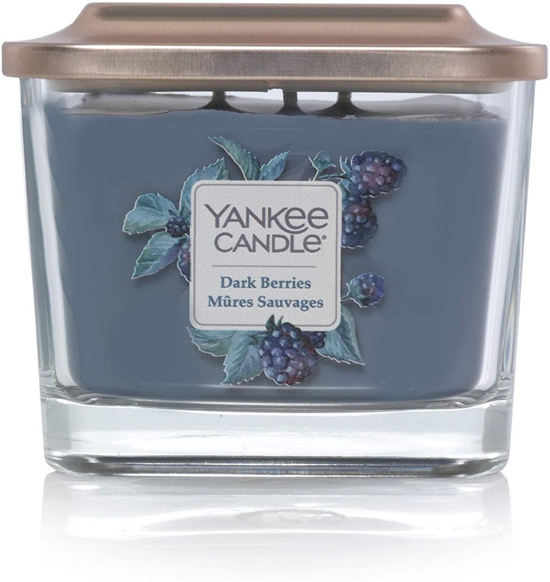 Yankee Candle Medium Square Candle with Wicks Dark Berries