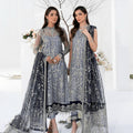 LA CELESTE By Zarif 3 Piece Unstitched Suits  ZLC 05 ASH GREY - Luxury Formals Collection