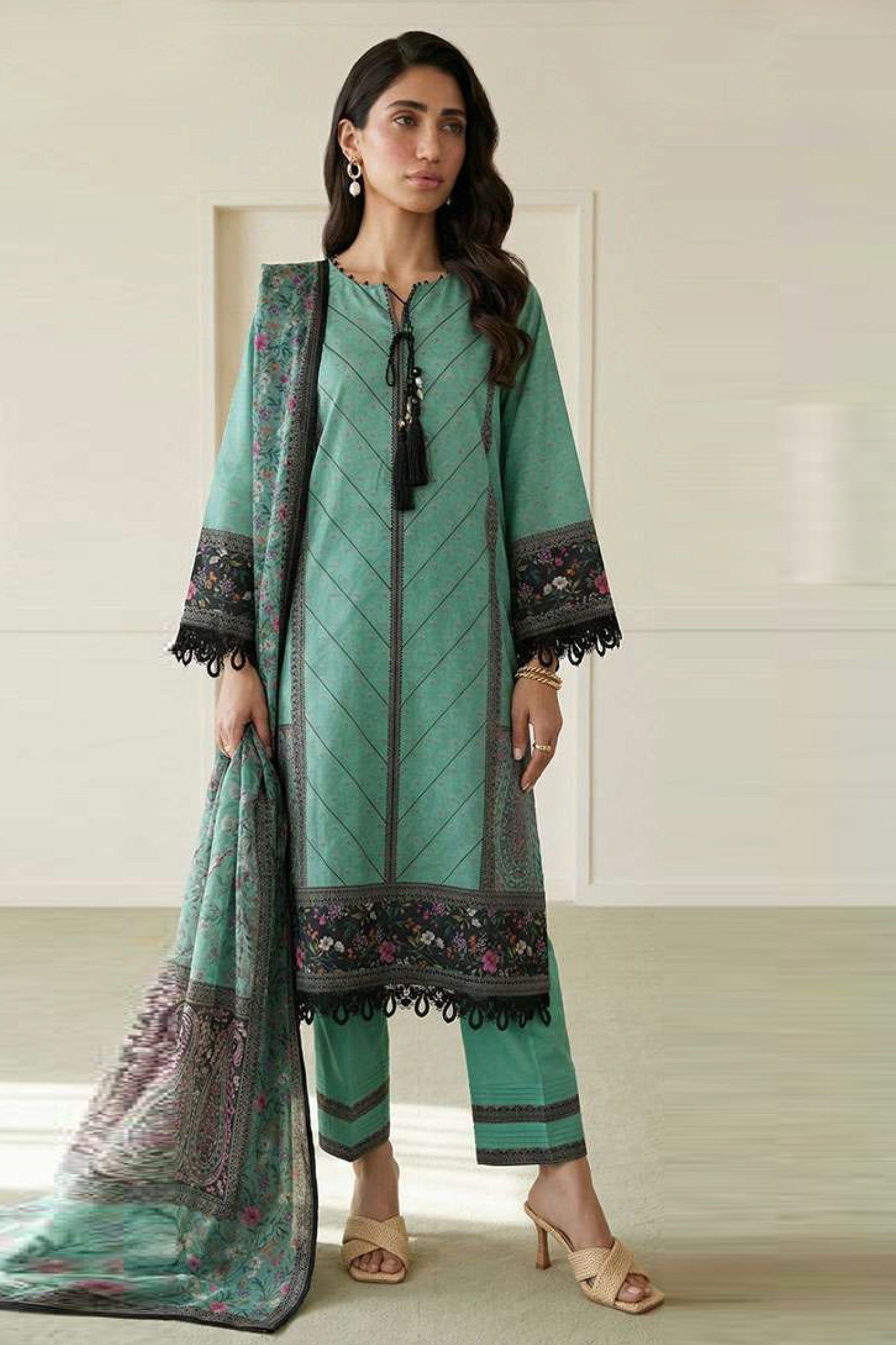 Zellbury Unstitched 3 Piece Lawn Edit 4 Suit-WUS26X30877