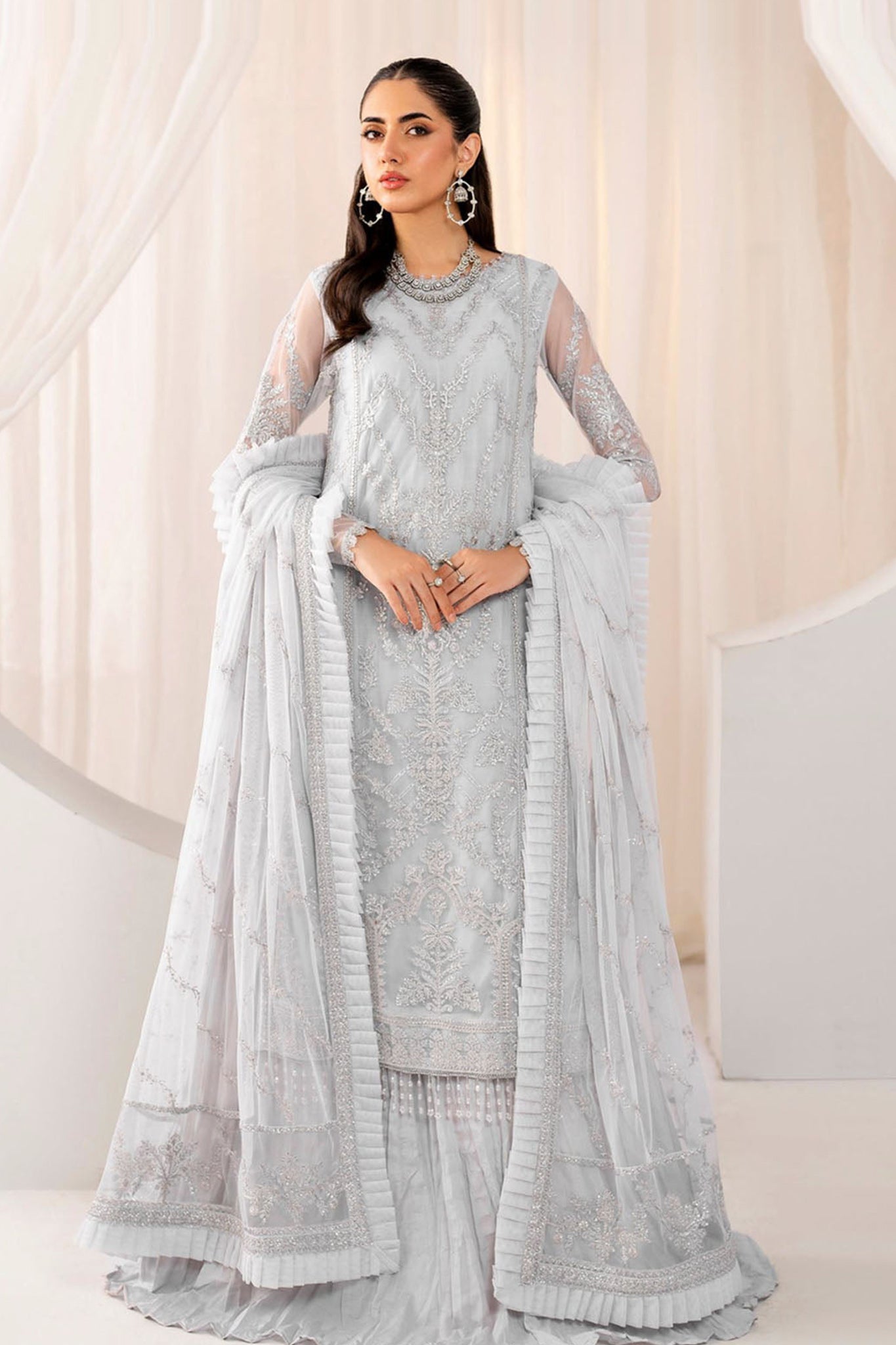 Maheer By Zarif Unstitched 3 Piece Festive Formals Suit-ZMU-03-Daria